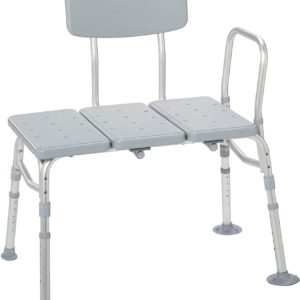 Drive Medical 12011KD-1 Tub Transfer Bench For Bathtub with Adjustable Backrest